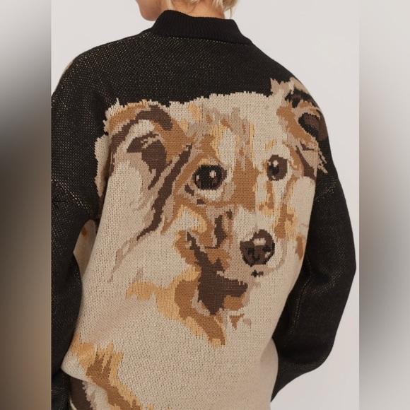 LAZY OAF Collie Dog Knitted Jumper - Picture 2 of 3